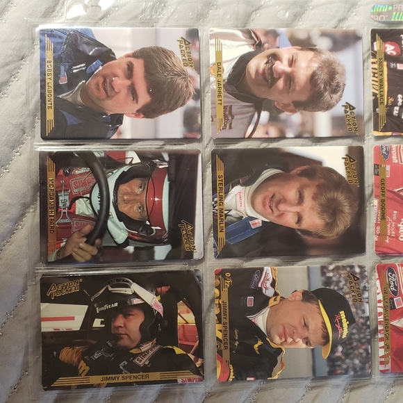 Collectable Nascar cards in protective plastic